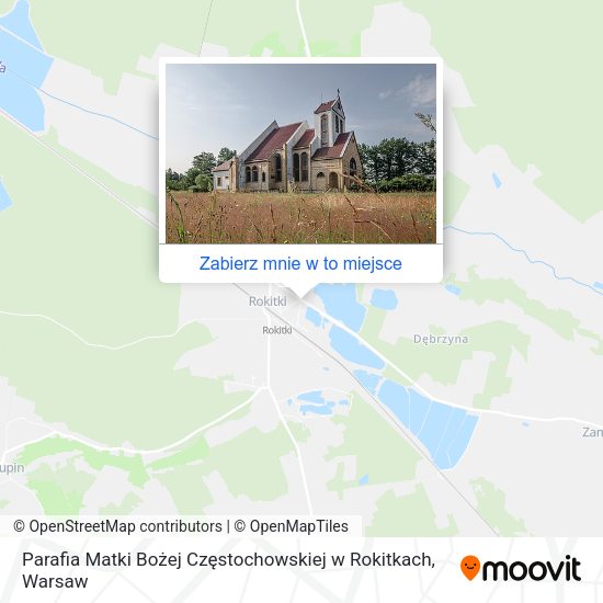 Mapa Parafia Matki Bożej Częstochowskiej w Rokitkach