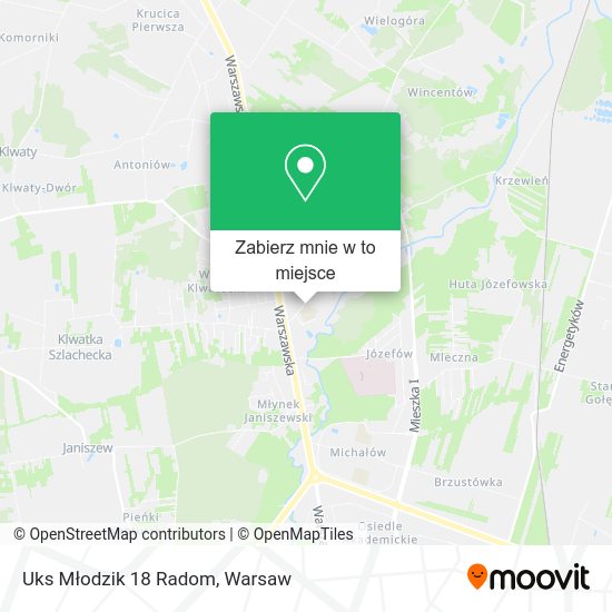 Mapa Uks Młodzik 18 Radom