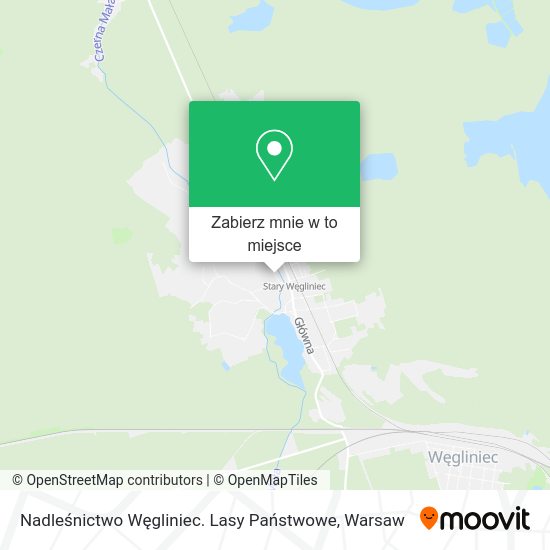 Mapa Nadleśnictwo Węgliniec. Lasy Państwowe