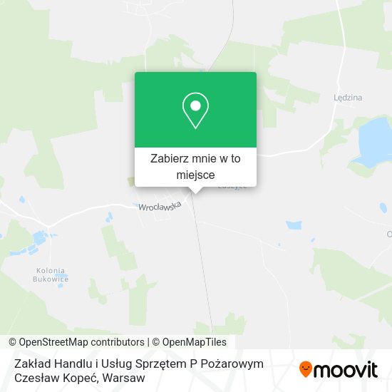 Mapa Zakład Handlu i Usług Sprzętem P Pożarowym Czesław Kopeć