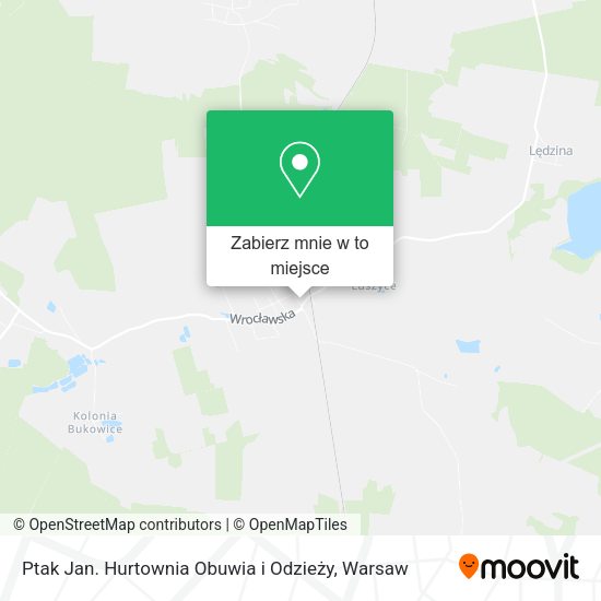 Mapa Ptak Jan. Hurtownia Obuwia i Odzieży