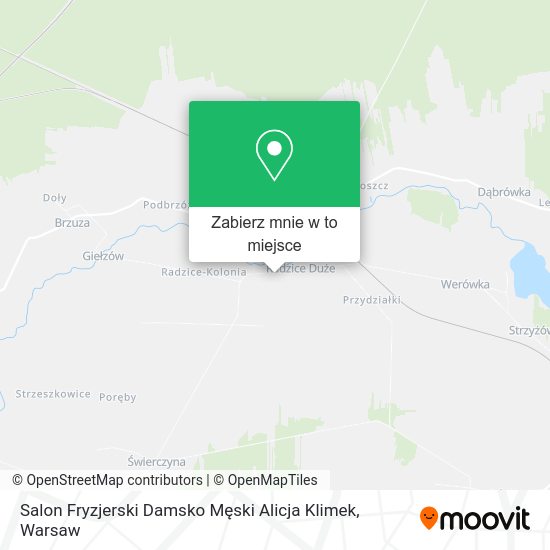 Mapa Salon Fryzjerski Damsko Męski Alicja Klimek