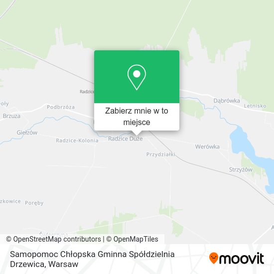 Mapa Samopomoc Chłopska Gminna Spółdzielnia Drzewica