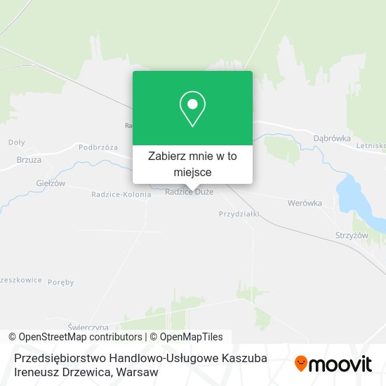 Mapa Przedsiębiorstwo Handlowo-Usługowe Kaszuba Ireneusz Drzewica