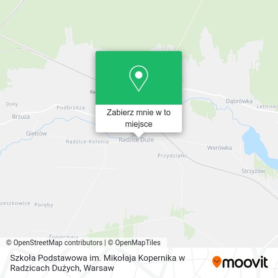 Mapa Szkoła Podstawowa im. Mikołaja Kopernika w Radzicach Dużych