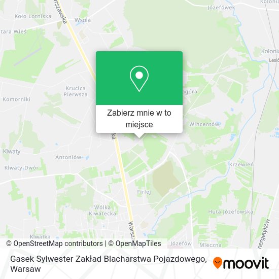 Mapa Gasek Sylwester Zakład Blacharstwa Pojazdowego