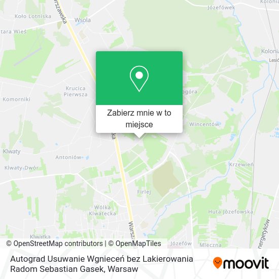 Mapa Autograd Usuwanie Wgnieceń bez Lakierowania Radom Sebastian Gasek