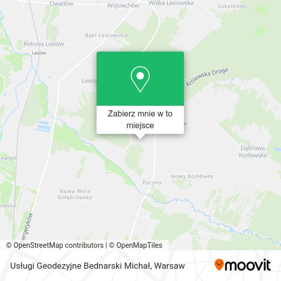 Mapa Usługi Geodezyjne Bednarski Michał