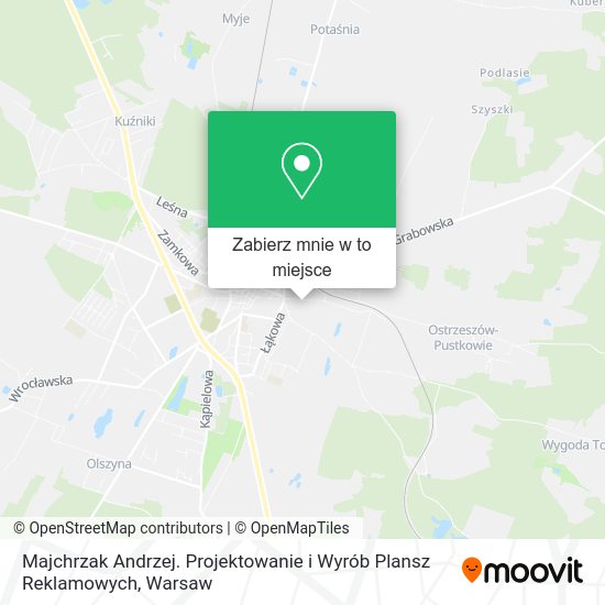 Mapa Majchrzak Andrzej. Projektowanie i Wyrób Plansz Reklamowych