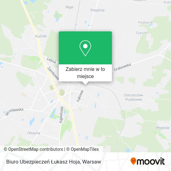 Mapa Biuro Ubezpieczeń Łukasz Hoja