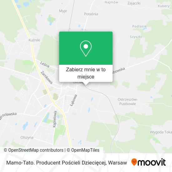 Mapa Mamo-Tato. Producent Pościeli Dziecięcej