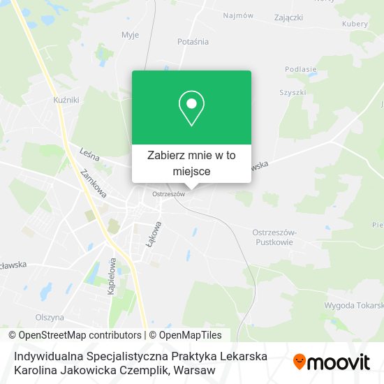 Mapa Indywidualna Specjalistyczna Praktyka Lekarska Karolina Jakowicka Czemplik