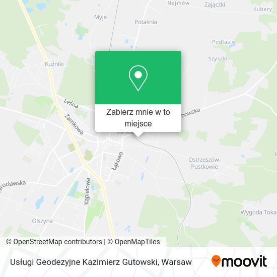 Mapa Usługi Geodezyjne Kazimierz Gutowski