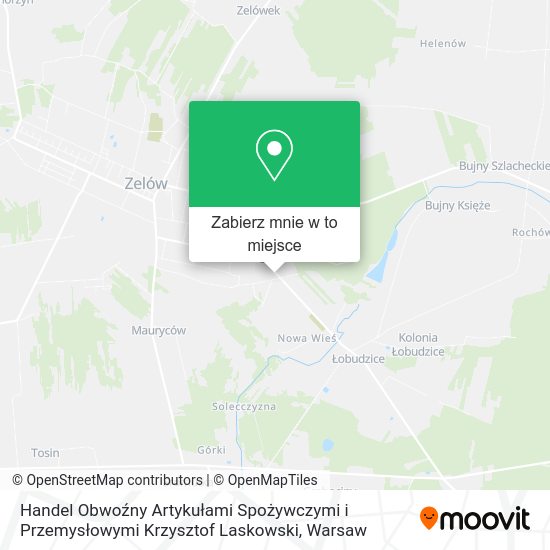 Mapa Handel Obwoźny Artykułami Spożywczymi i Przemysłowymi Krzysztof Laskowski