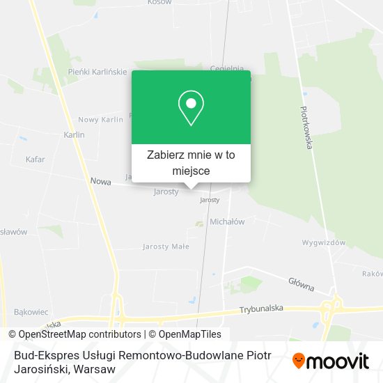 Mapa Bud-Ekspres Usługi Remontowo-Budowlane Piotr Jarosiński