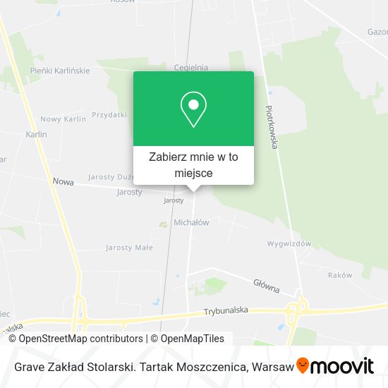 Mapa Grave Zakład Stolarski. Tartak Moszczenica