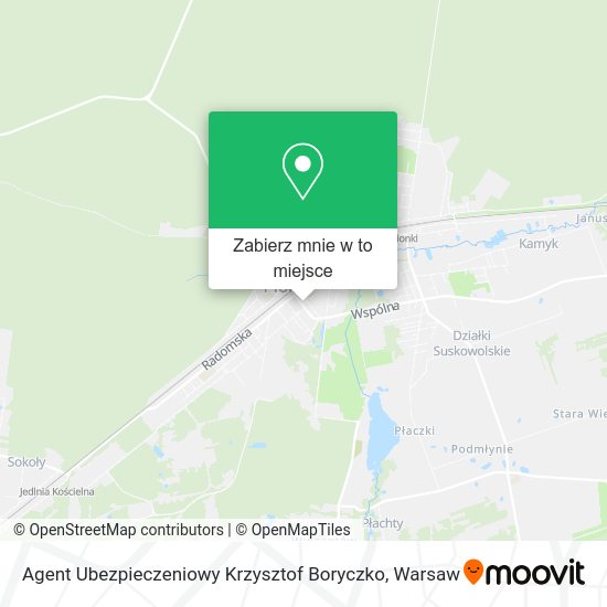 Mapa Agent Ubezpieczeniowy Krzysztof Boryczko