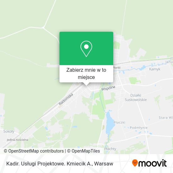 Mapa Kadir. Usługi Projektowe. Kmiecik A.