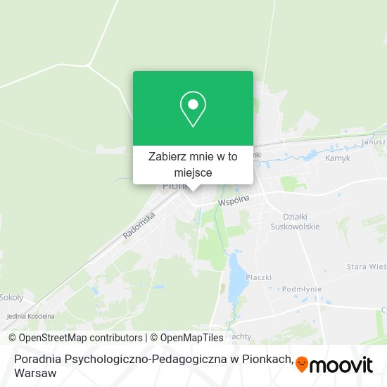 Mapa Poradnia Psychologiczno-Pedagogiczna w Pionkach