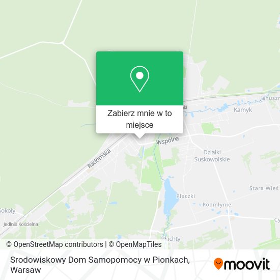 Mapa Srodowiskowy Dom Samopomocy w Pionkach