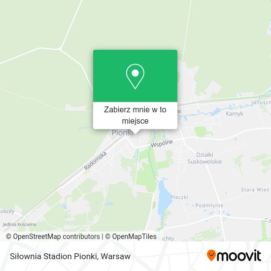 Mapa Siłownia Stadion Pionki