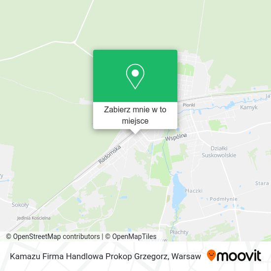 Mapa Kamazu Firma Handlowa Prokop Grzegorz