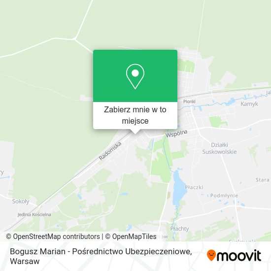 Mapa Bogusz Marian - Pośrednictwo Ubezpieczeniowe