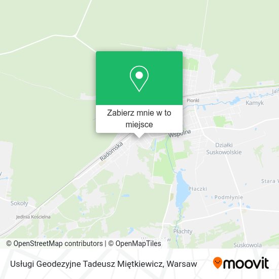 Mapa Usługi Geodezyjne Tadeusz Miętkiewicz