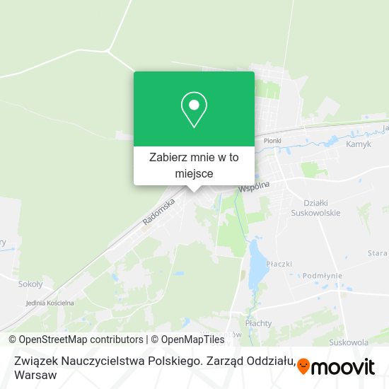 Mapa Związek Nauczycielstwa Polskiego. Zarząd Oddziału