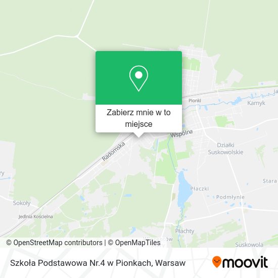 Mapa Szkoła Podstawowa Nr.4 w Pionkach