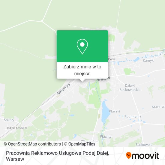 Mapa Pracownia Reklamowo Uslugowa Podaj Dalej