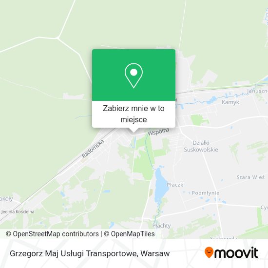 Mapa Grzegorz Maj Usługi Transportowe