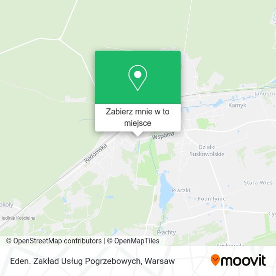 Mapa Eden. Zakład Usług Pogrzebowych