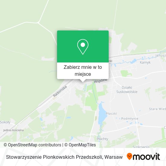 Mapa Stowarzyszenie Pionkowskich Przedszkoli