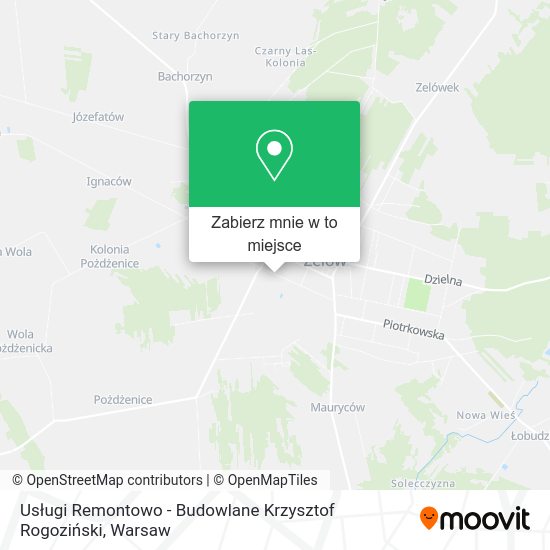 Mapa Usługi Remontowo - Budowlane Krzysztof Rogoziński