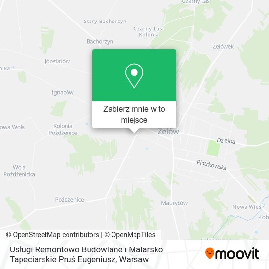 Mapa Usługi Remontowo Budowlane i Malarsko Tapeciarskie Pruś Eugeniusz