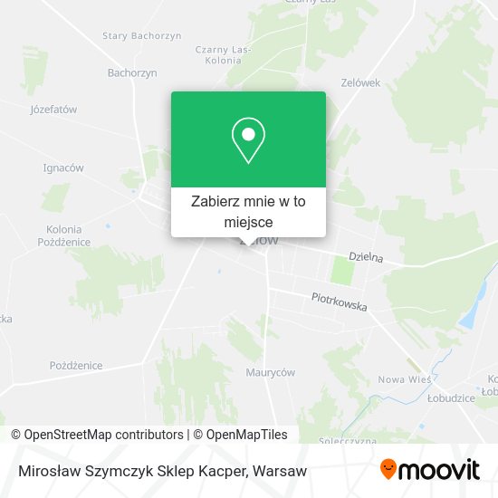 Mapa Mirosław Szymczyk Sklep Kacper