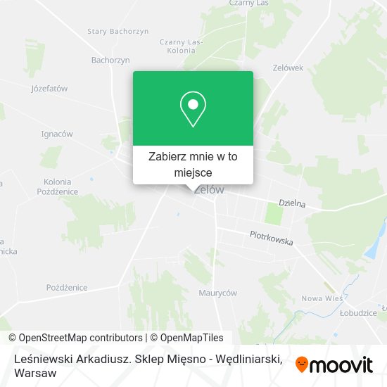 Mapa Leśniewski Arkadiusz. Sklep Mięsno - Wędliniarski