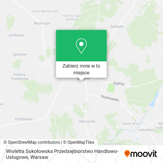 Mapa Wioletta Sokołowska Przedsiębiorstwo Handlowo-Usługowe