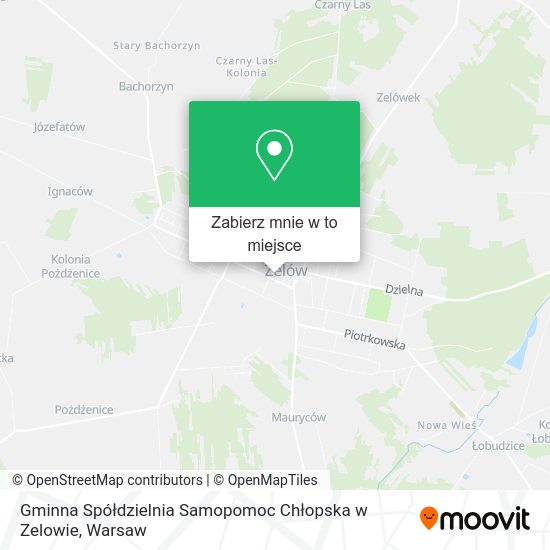 Mapa Gminna Spółdzielnia Samopomoc Chłopska w Zelowie