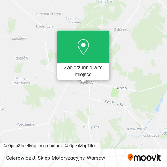 Mapa Selerowicz J. Sklep Motoryzacyjny