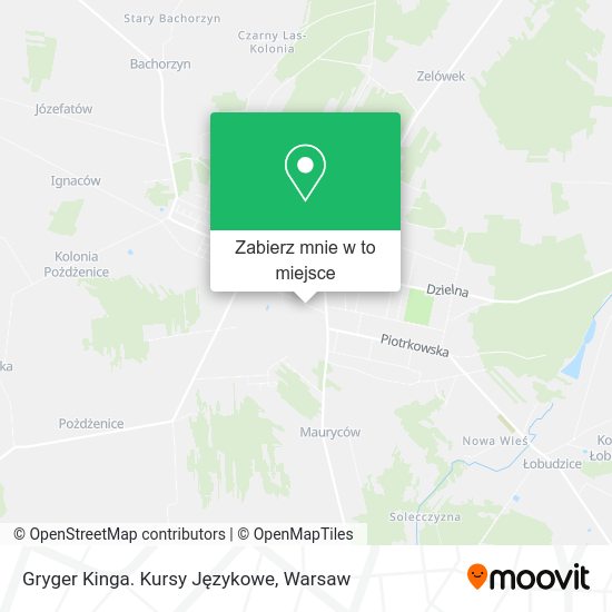 Mapa Gryger Kinga. Kursy Językowe