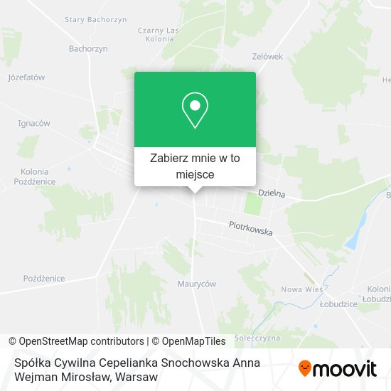 Mapa Spółka Cywilna Cepelianka Snochowska Anna Wejman Mirosław