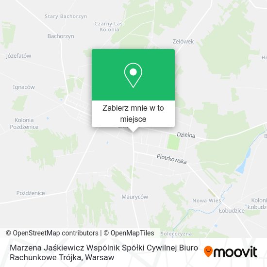 Mapa Marzena Jaśkiewicz Wspólnik Spółki Cywilnej Biuro Rachunkowe Trójka