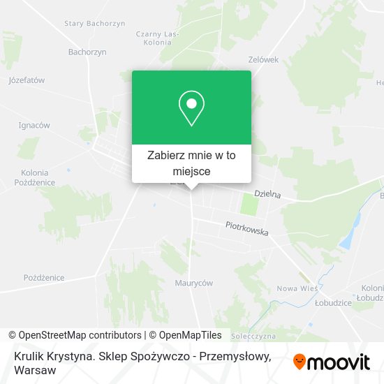 Mapa Krulik Krystyna. Sklep Spożywczo - Przemysłowy