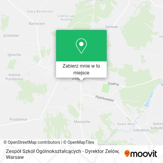 Mapa Zespół Szkół Ogólnokształcących - Dyrektor Zelów