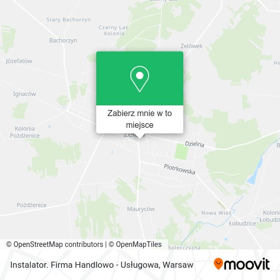 Mapa Instalator. Firma Handlowo - Usługowa