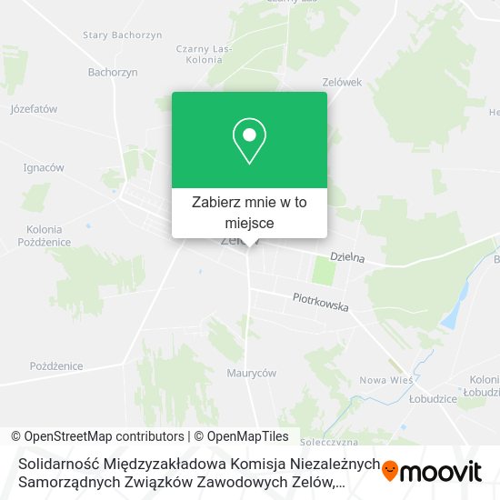 Mapa Solidarność Międzyzakładowa Komisja Niezależnych Samorządnych Związków Zawodowych Zelów