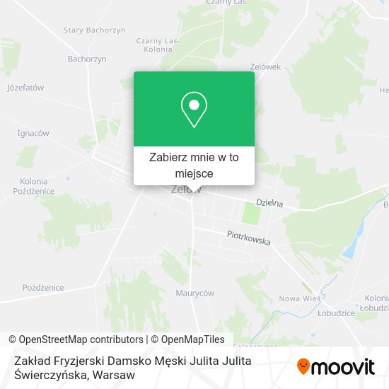 Mapa Zakład Fryzjerski Damsko Męski Julita Julita Świerczyńska