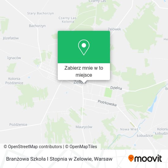 Mapa Branżowa Szkoła I Stopnia w Zelowie